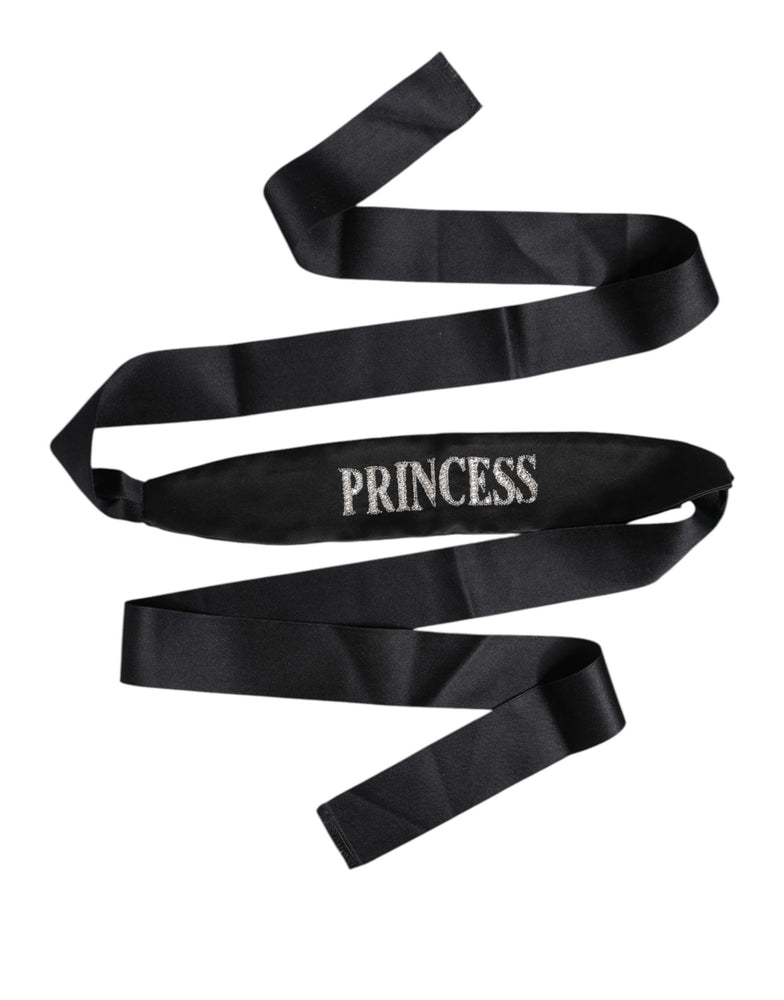 Dolce & Gabbana Black Princess Fantasy Braided Waist Belt