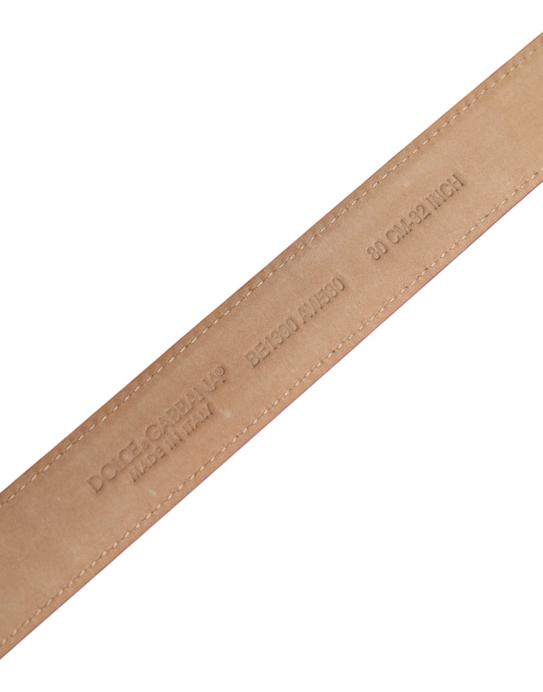 Dolce & Gabbana Red Leather Gold Metal Buckle Cintura Belt