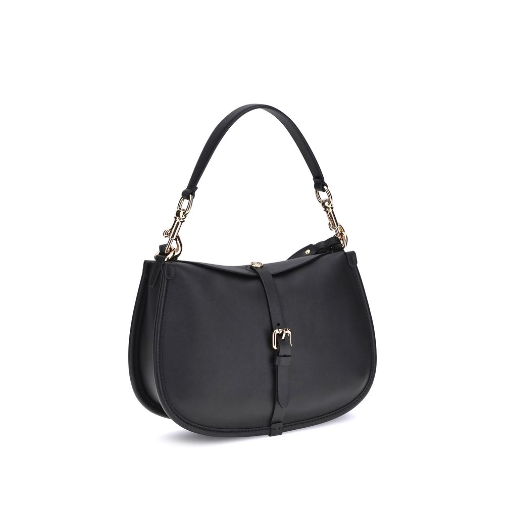 Etro Black Calf Leather Bos Taurus Shoulder Bag