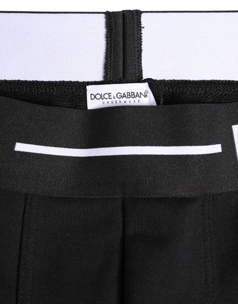 Dolce & Gabbana Black Cotton Stretch Regular Boxer Underwear