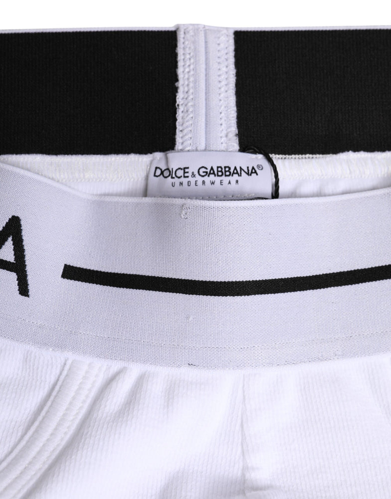 Dolce & Gabbana White Cotton Stretch Regular Brief Underwear