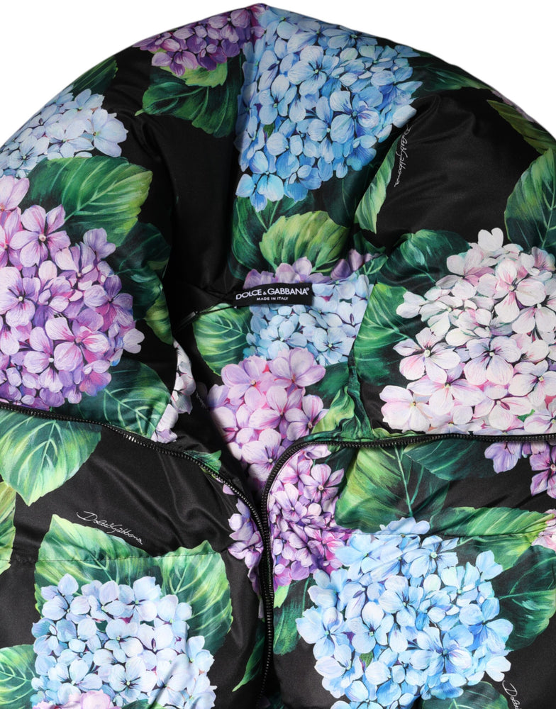 Dolce & Gabbana Multicolor Floral Print Puffer Quilted Jacket