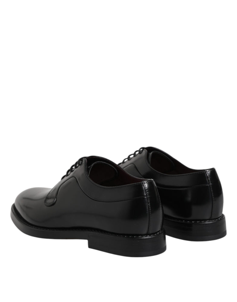 Dolce & Gabbana Black Calf Leather Lace Up Dress Derby Shoes