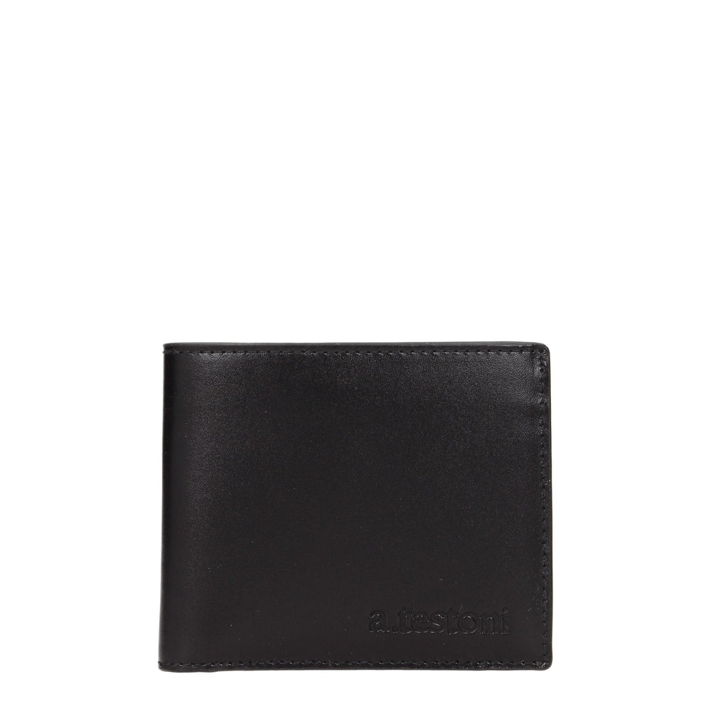 Testoni Black Leather Wallet