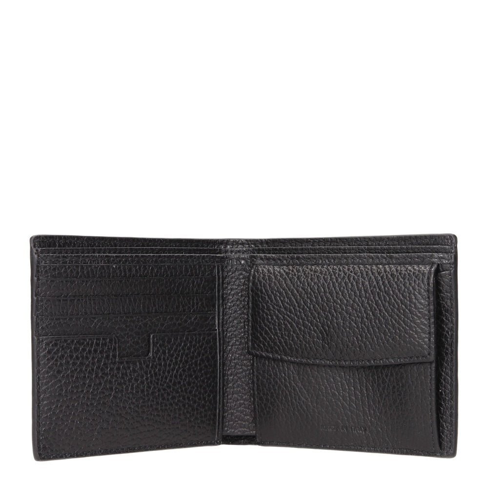 Testoni Black Leather Wallet