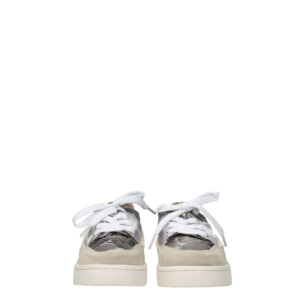 Mou Gray Leather Low Top Sneakers