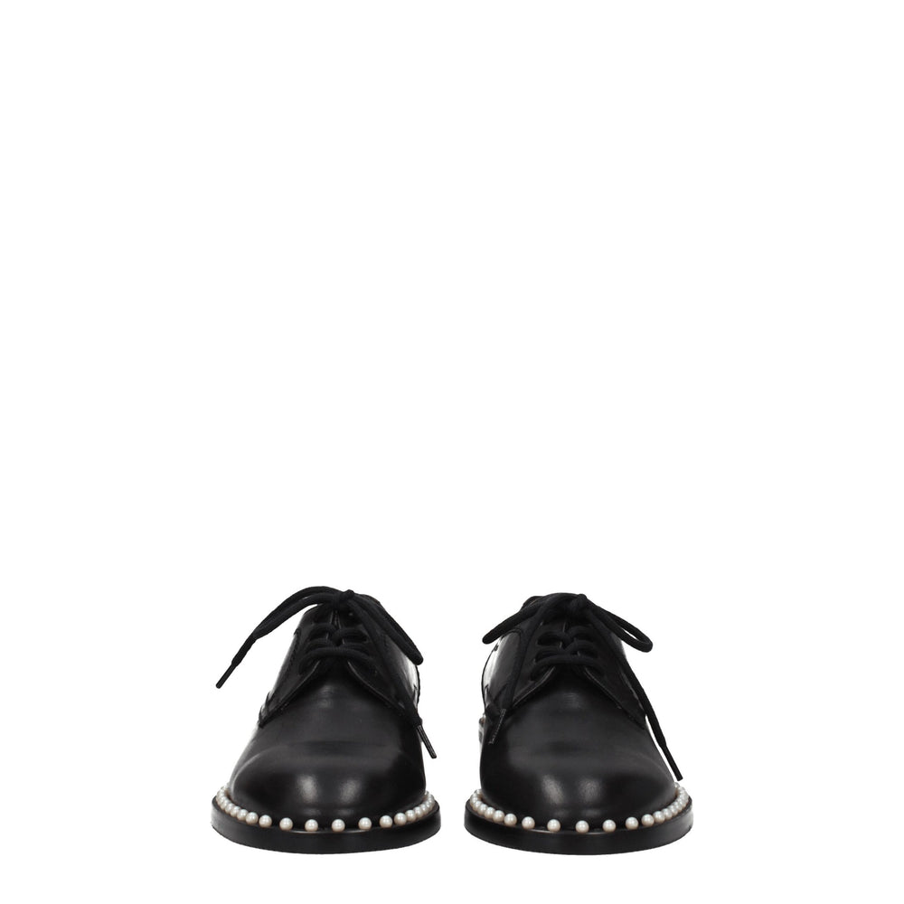 Stuart Weitzman Black Leather Oxfords And Derbies