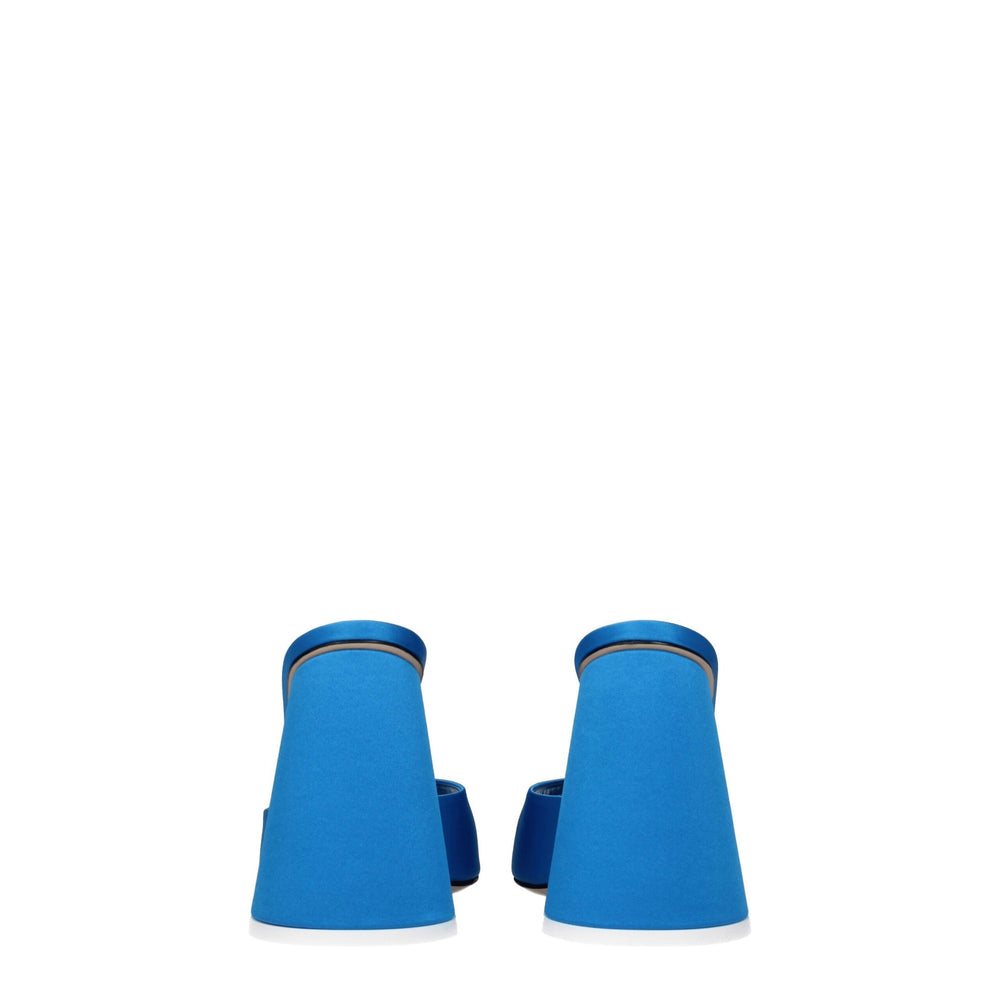 The Attico Light Blue Satin Platform Sandals