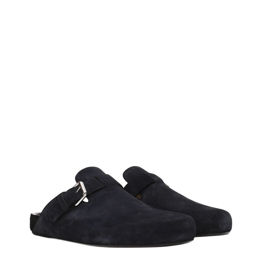 Isabel Marant Black Leather Slippers
