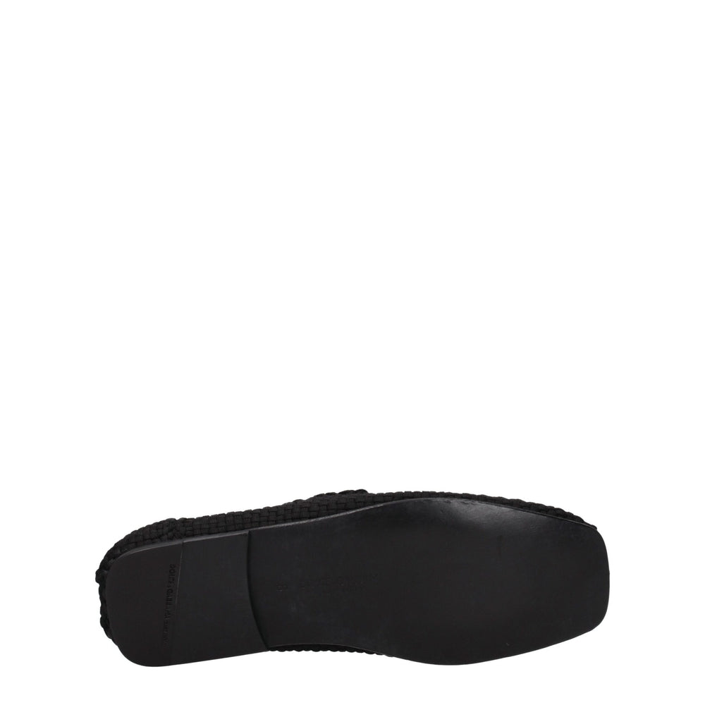 Dolce & Gabbana Black Fabric Slip-On Loafers