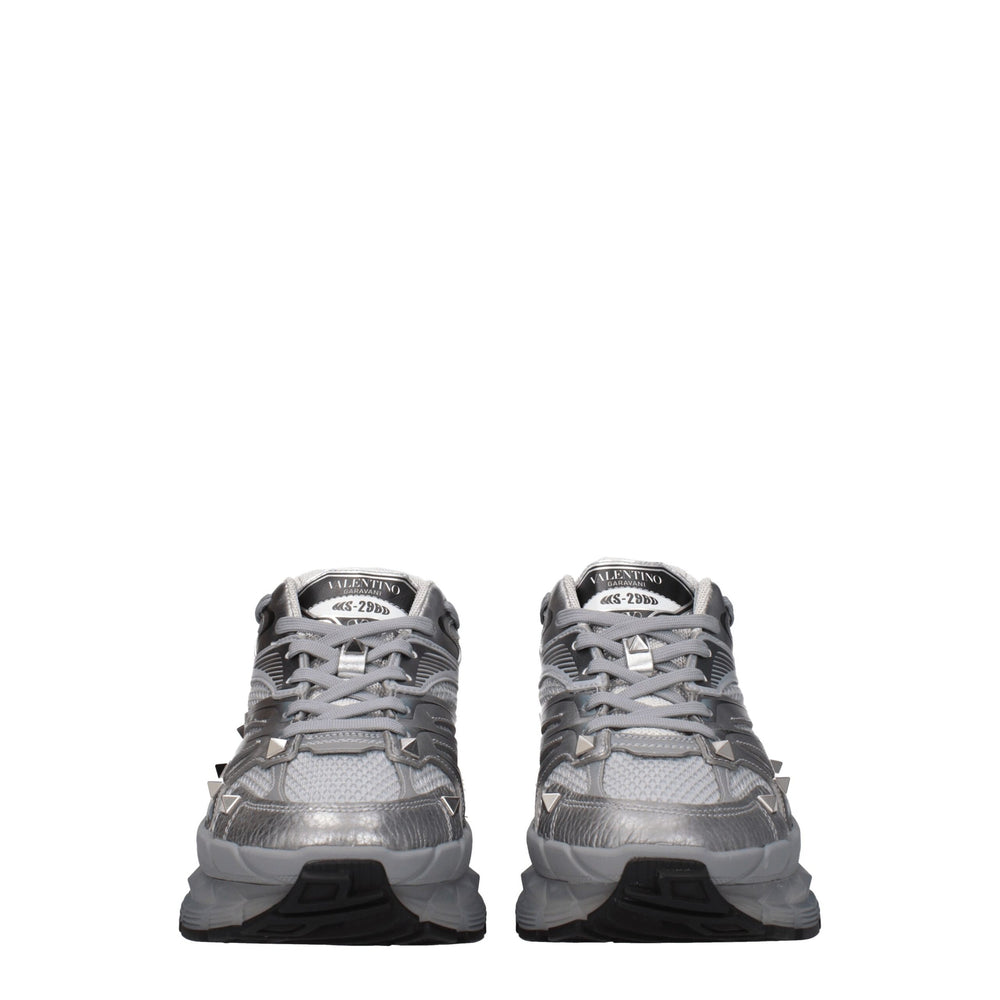 Valentino Garavani Gray Fabric Athletic Sneakers
