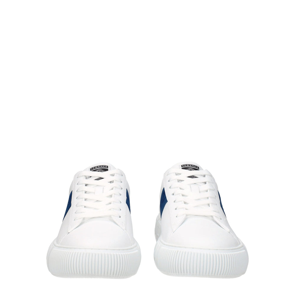 Versace White Leather Low Top Sneakers