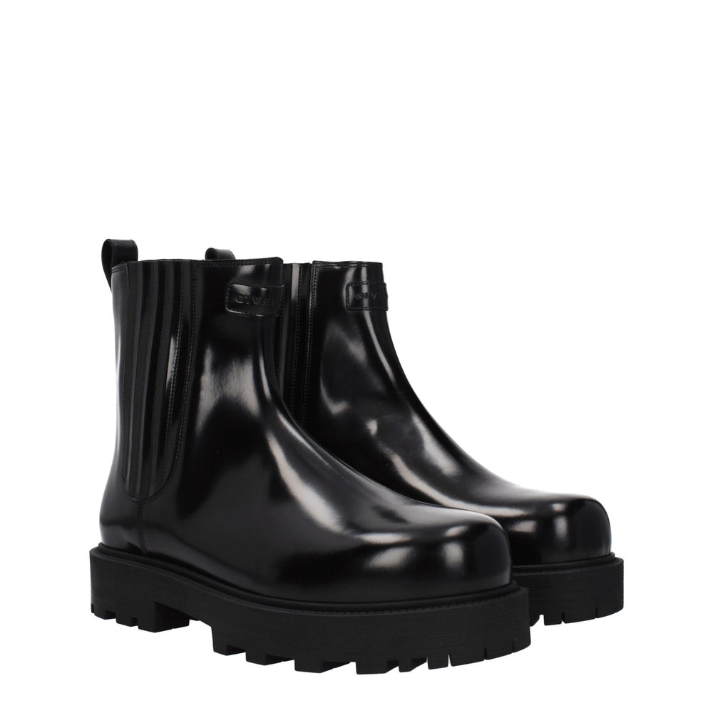 Givenchy Black Leather Ankle Boots