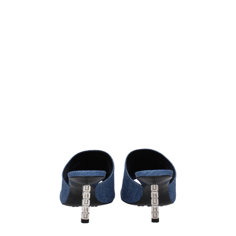 Givenchy Blue Fabric Platform Sandals