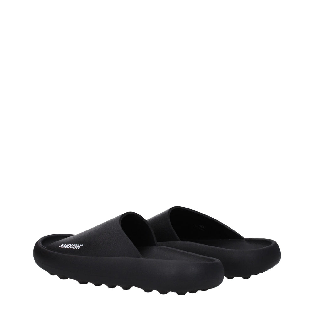 Ambush Black Cotton Slippers