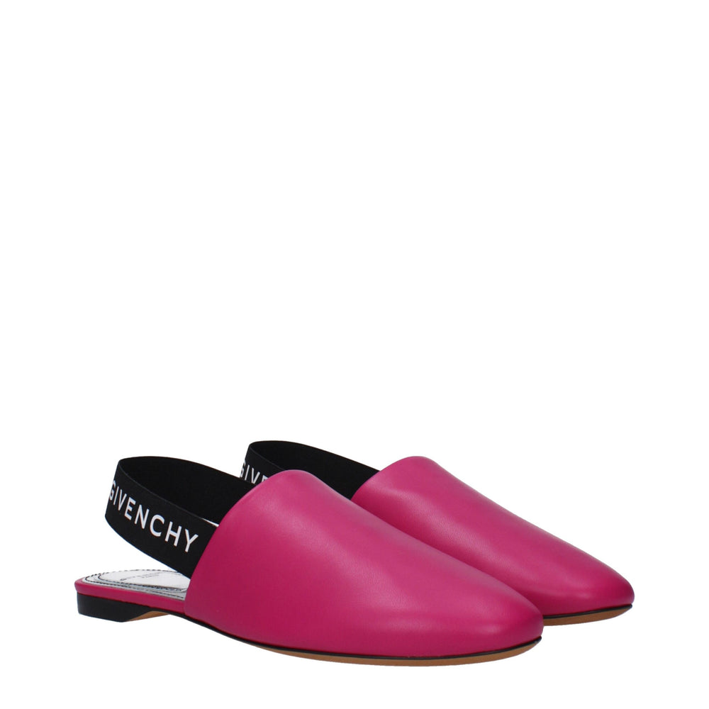 Givenchy Pink Leather Flat Sandals
