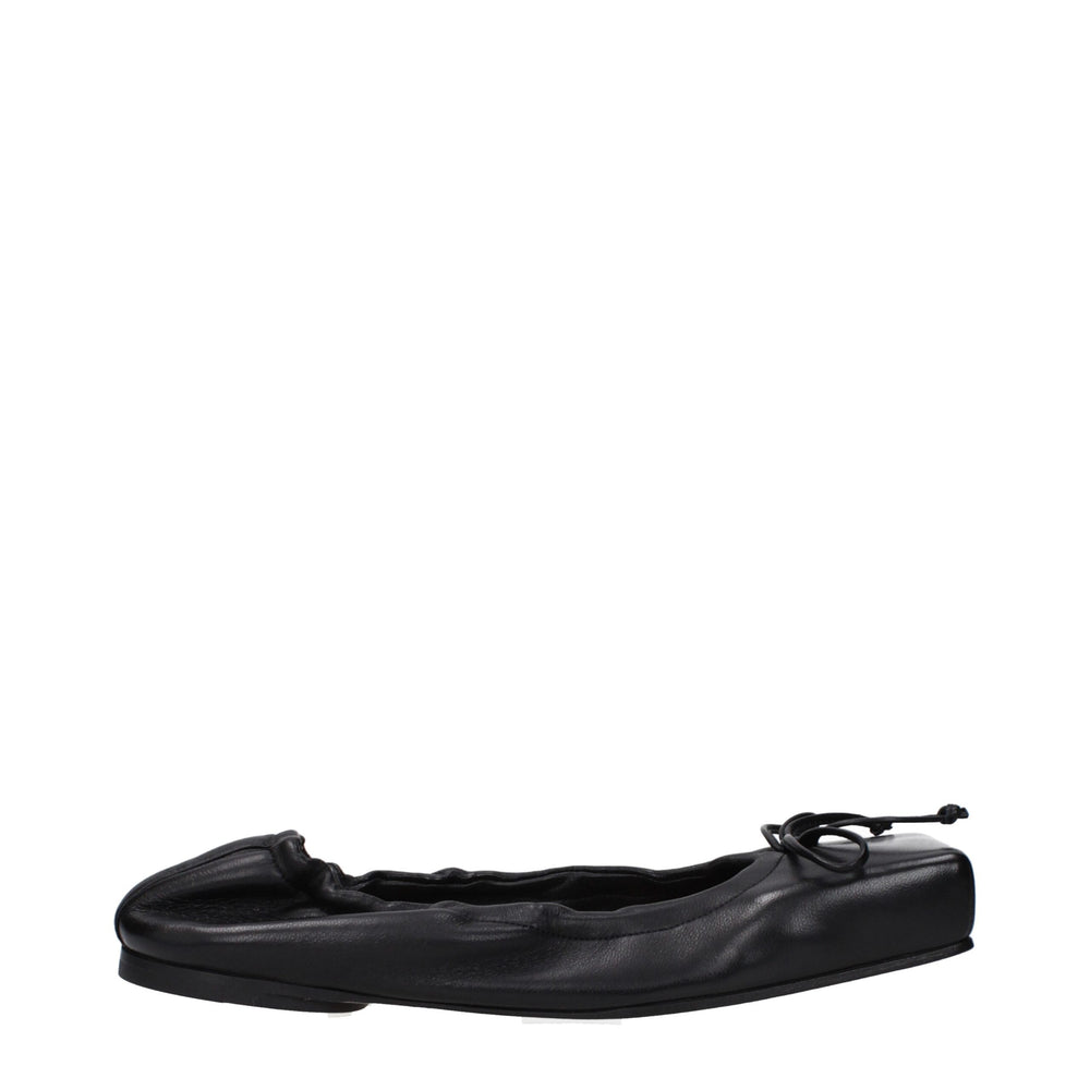 Jacquemus Black Leather Ballet Flats