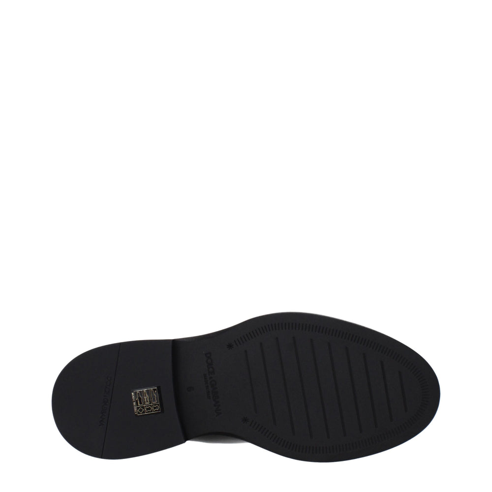 Dolce & Gabbana Black Leather Ankle Boots