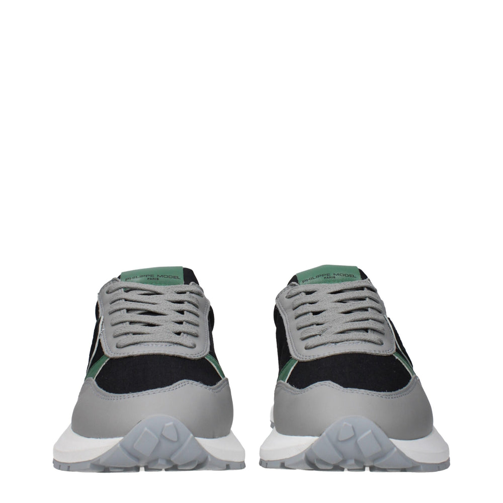 Philippe Model Black Fabric Athletic Sneakers