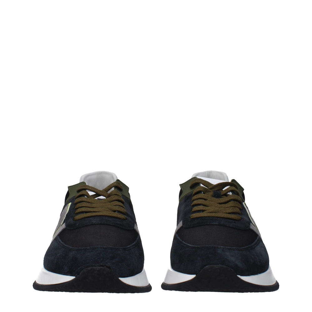 Philippe Model Blue Leather Athletic Sneakers