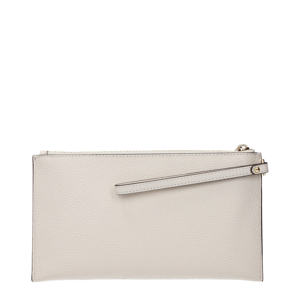 Michael Kors Beige Leather Clutch Bag