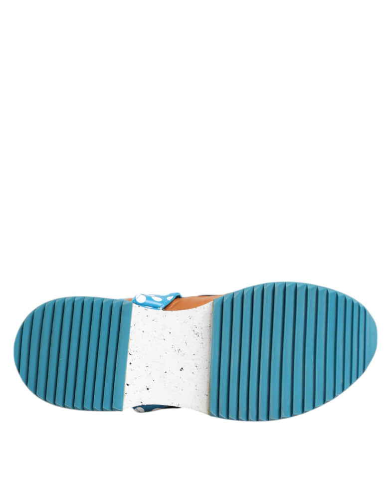 Dolce & Gabbana Multicolor Leather Low Top Sneakers Shoes