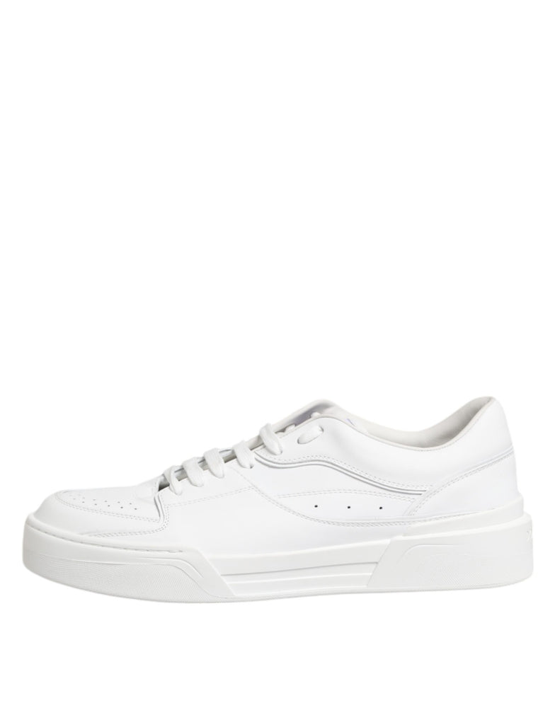 Dolce & Gabbana White Miami Leather Low Top Sneakers Shoes