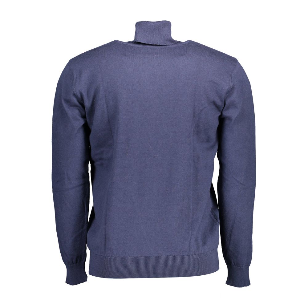 U.S. POLO ASSN. Blue Cotton Men's Turtleneck Sweater