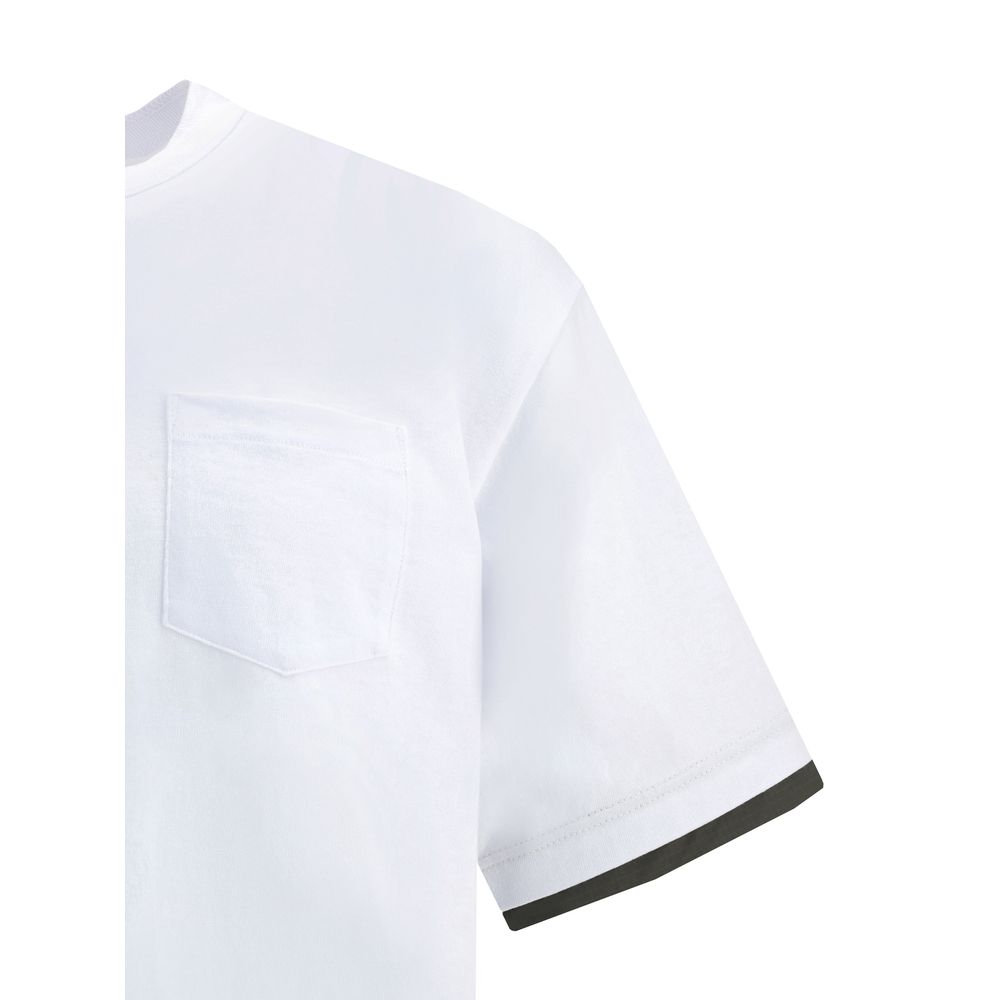 Sacai White Cotton T-Shirt