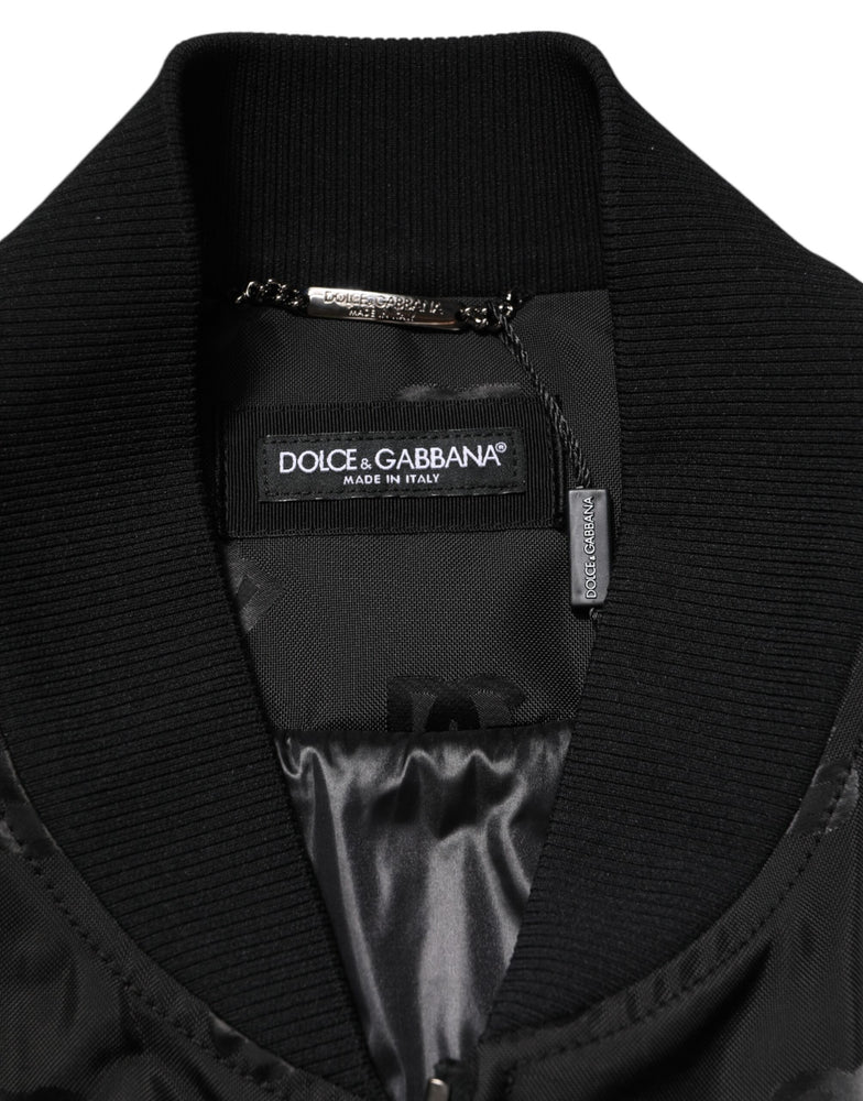 Dolce & Gabbana Black Cargo Windbraker Logo Mania Jacket