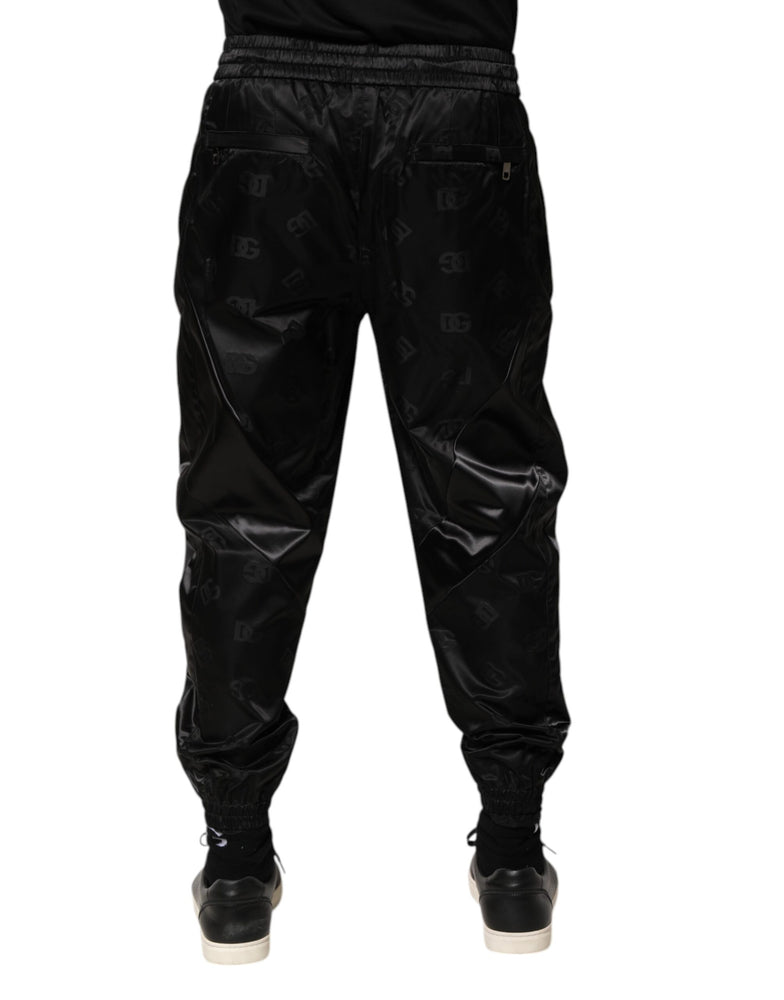 Dolce & Gabbana Black Logo DG Print Men Jogger Sweatpants Pants