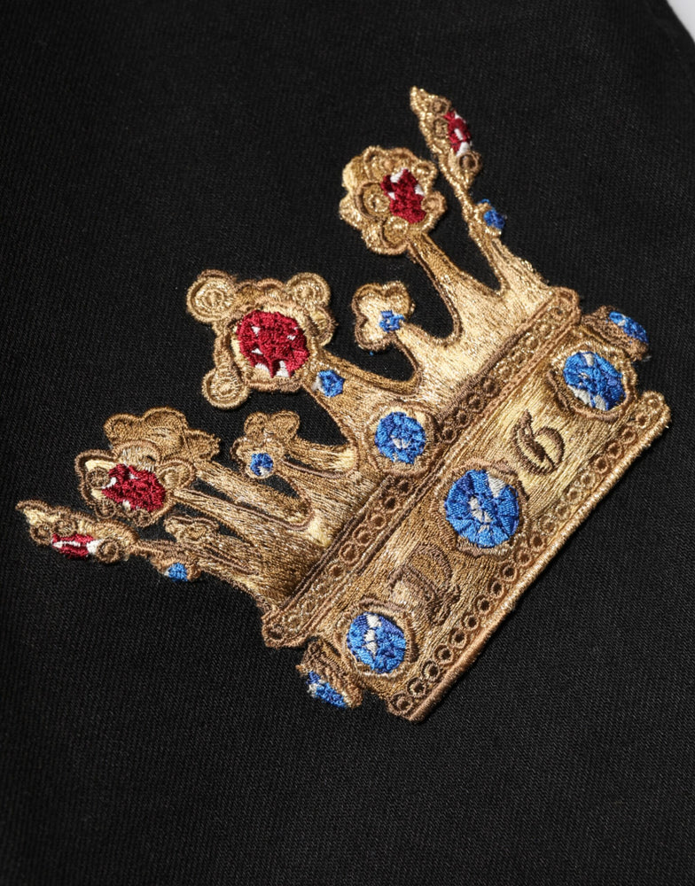 Dolce & Gabbana Black Baroque Royal Men Dress Trouser Pants