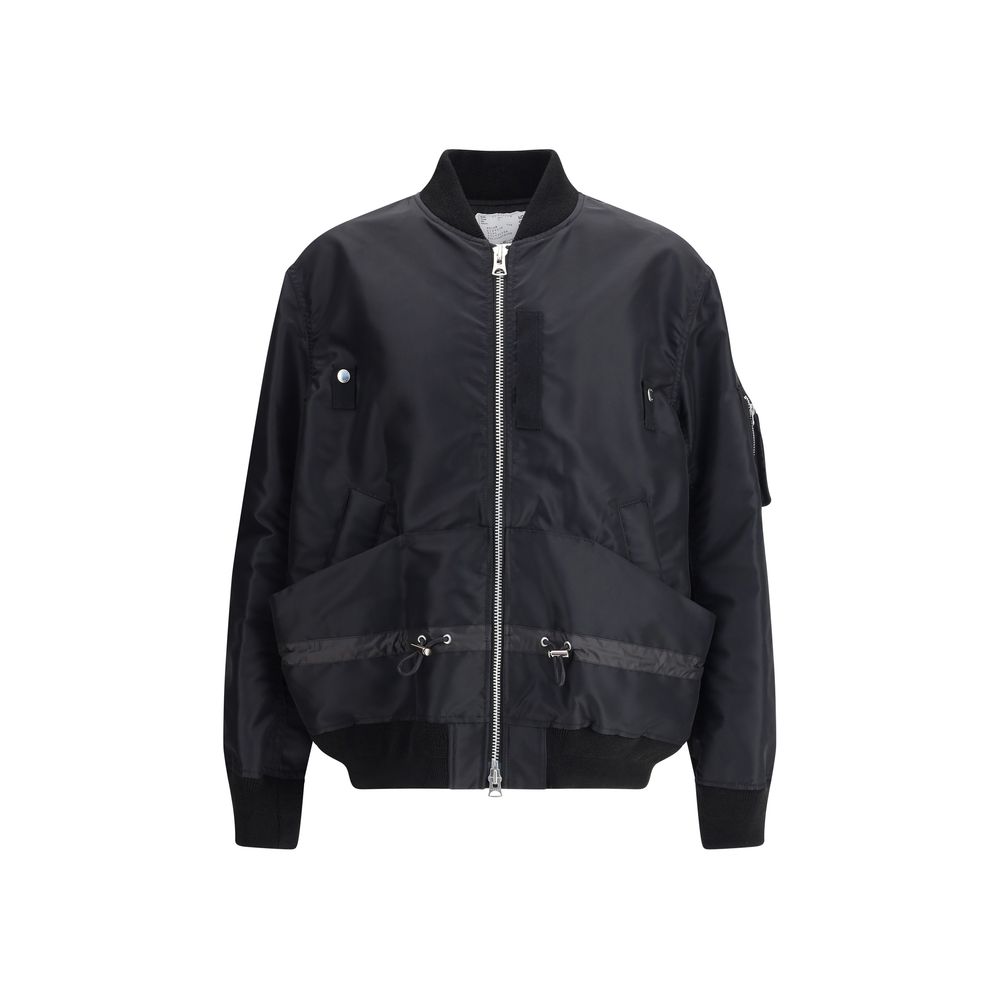 Sacai Black Nylon Bomber