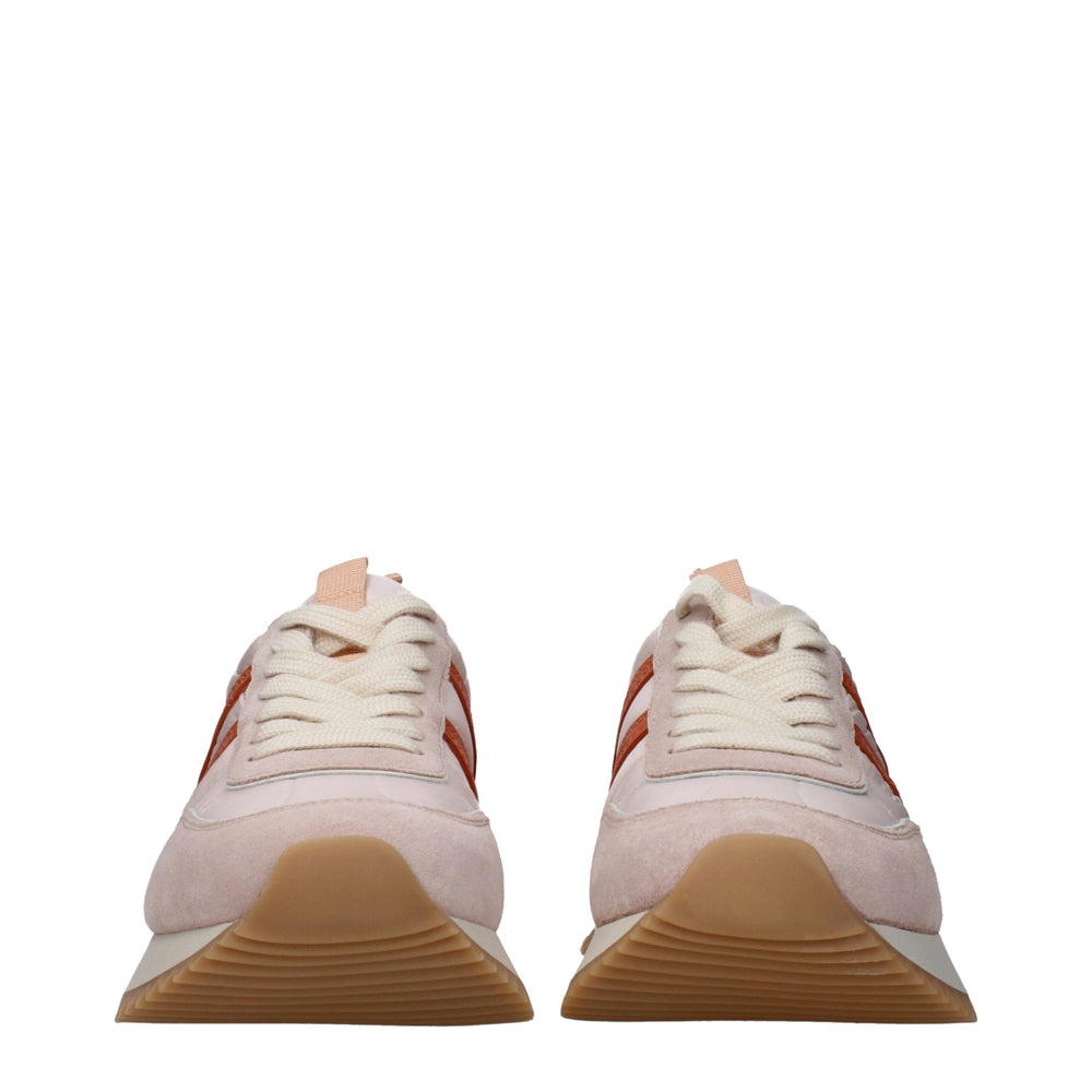 Moncler Pink Fabric Chunky Sneakers