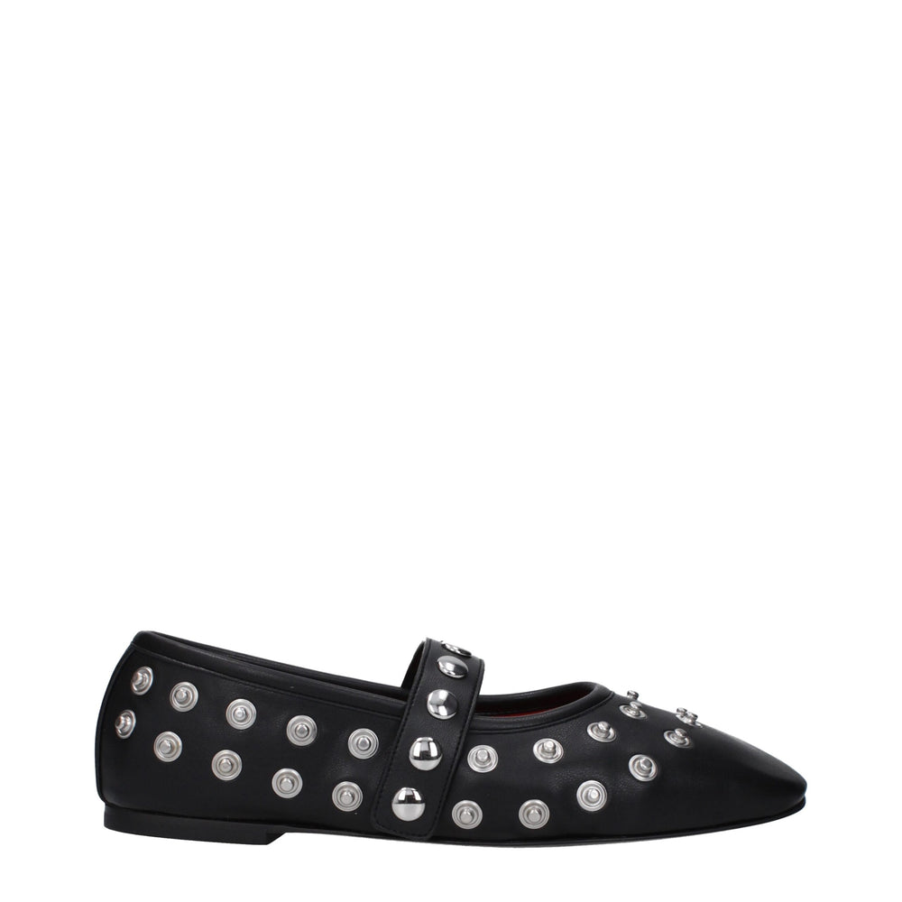 Stella McCartney Black Leather Ballet Flats