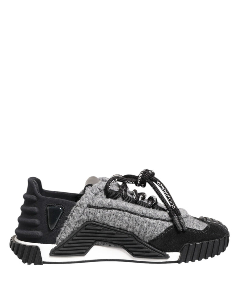 Dolce & Gabbana Black Gray NS1 Low Top Sneakers Shoes
