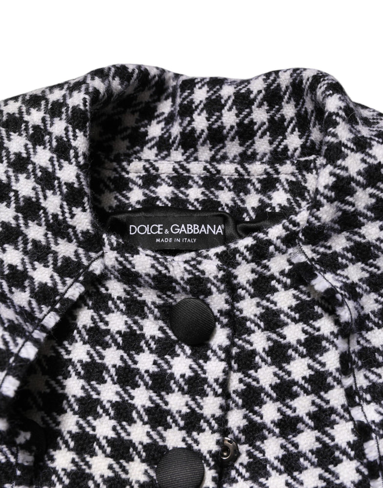 Dolce & Gabbana Multicolor Wool Monochrome Patterned Jacket