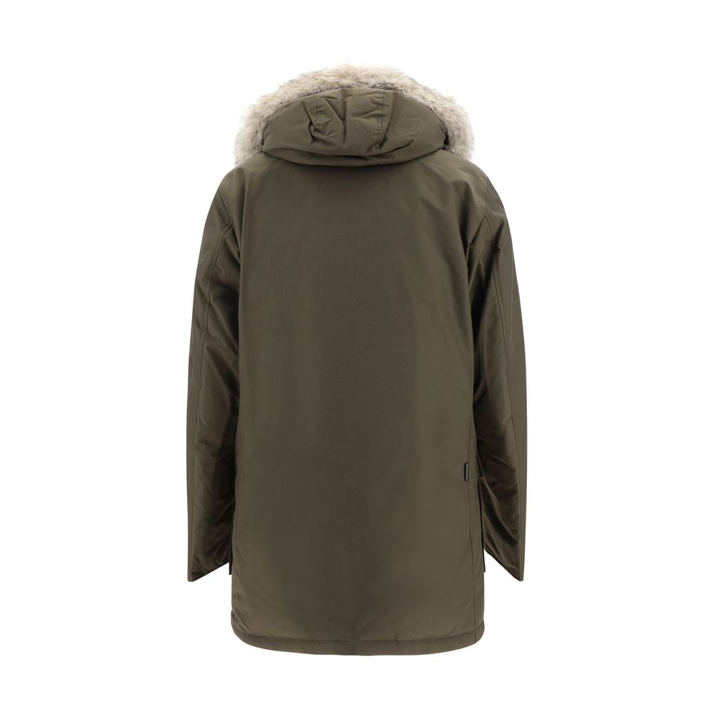 Woolrich Green Cotton Parka