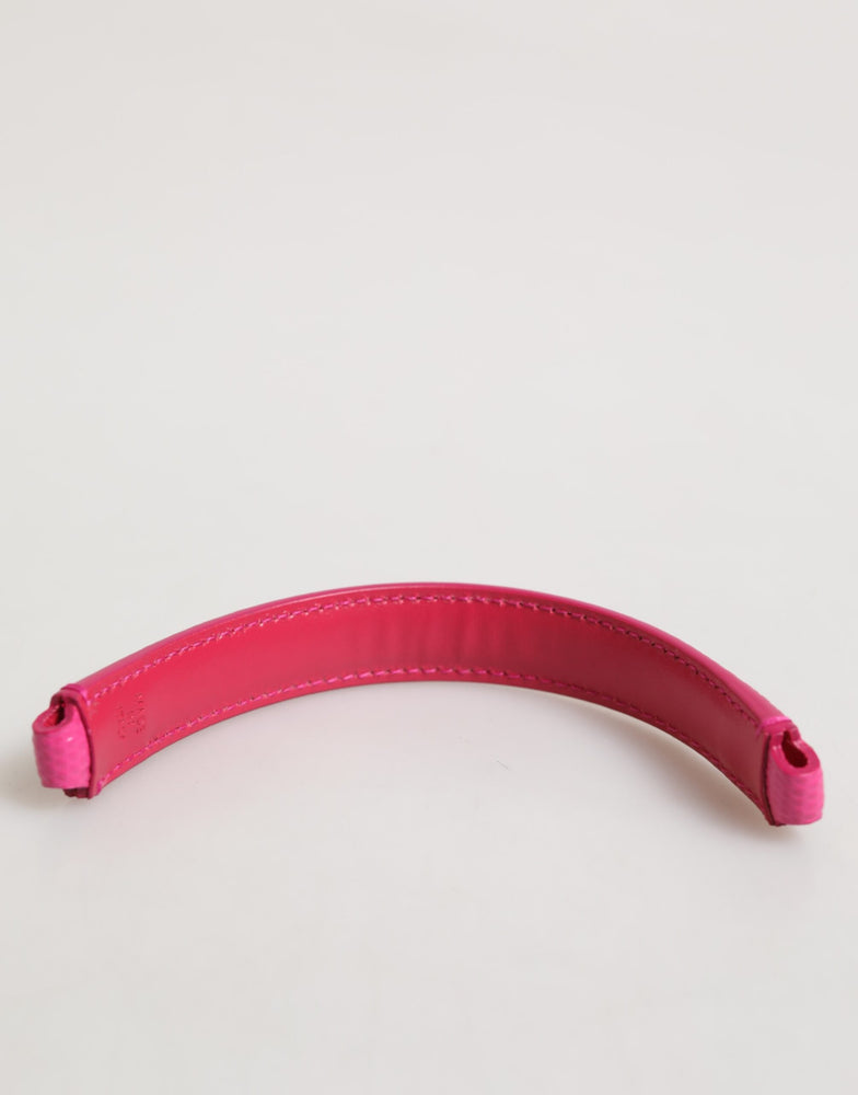 Dolce & Gabbana Pink Embellished Leather Bag Handle Women Shoulder Strap