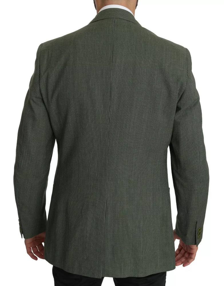 Romeo Gigli Green Linen Blazer One Piece Single Breasted Jacket