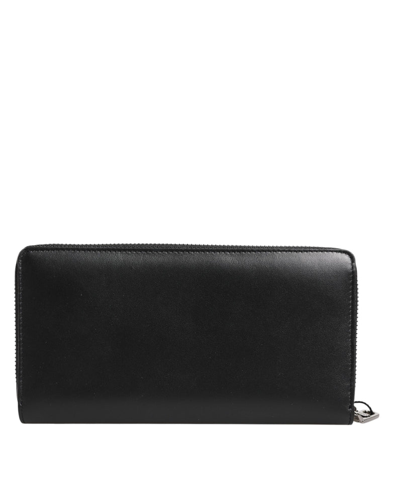 Dolce & Gabbana Black Brown Exotic Leather Men Continental Clutch Wallet