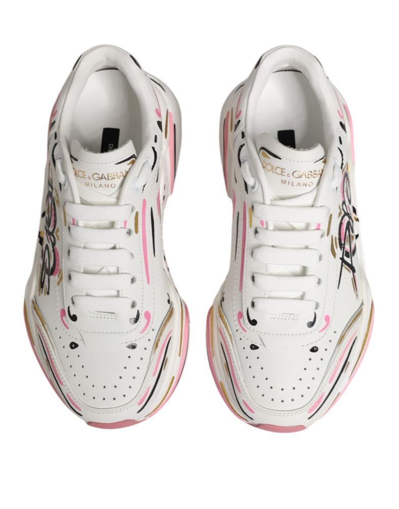 Dolce & Gabbana Multicolor Hand Painted DAYMASTER Sneaker Shoes