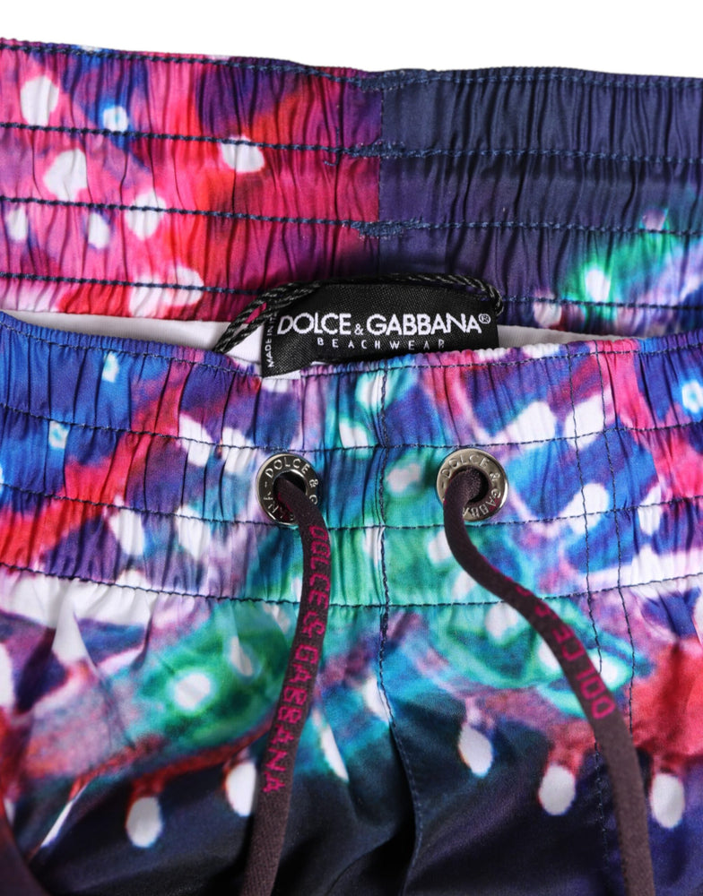 Dolce & Gabbana Multicolor Neon Print Polyester Shorts Swimwear