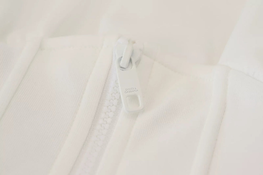Dolce & Gabbana White Cotton Corset Stretch Top  T-shirt