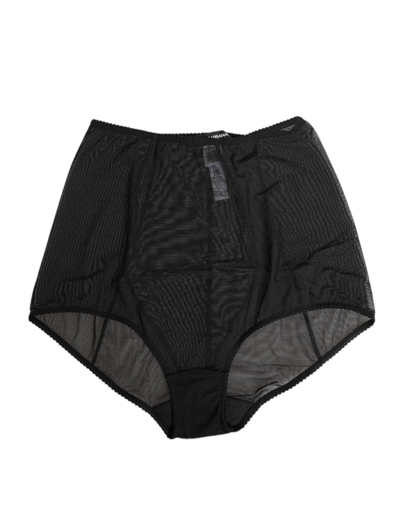 Dolce & Gabbana Black High Waist Mesh Sheer Shapewear Underwear