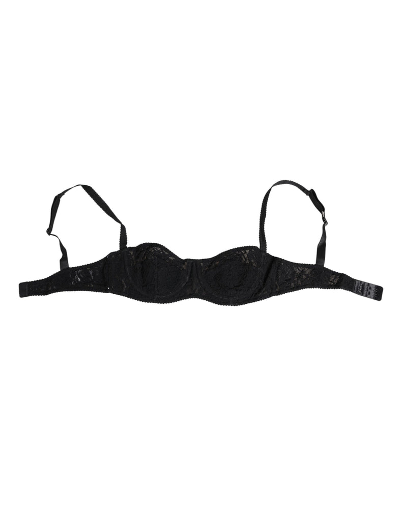 Dolce & Gabbana Black Lace Underwire Bra Lingerie Underwear
