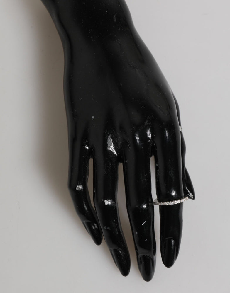 Nialaya Sterling Silver 925 Band Pave CZ Crystal Eternity Ring