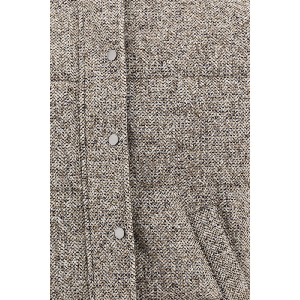 Brunello Cucinelli Brown Fleece Wool Coat