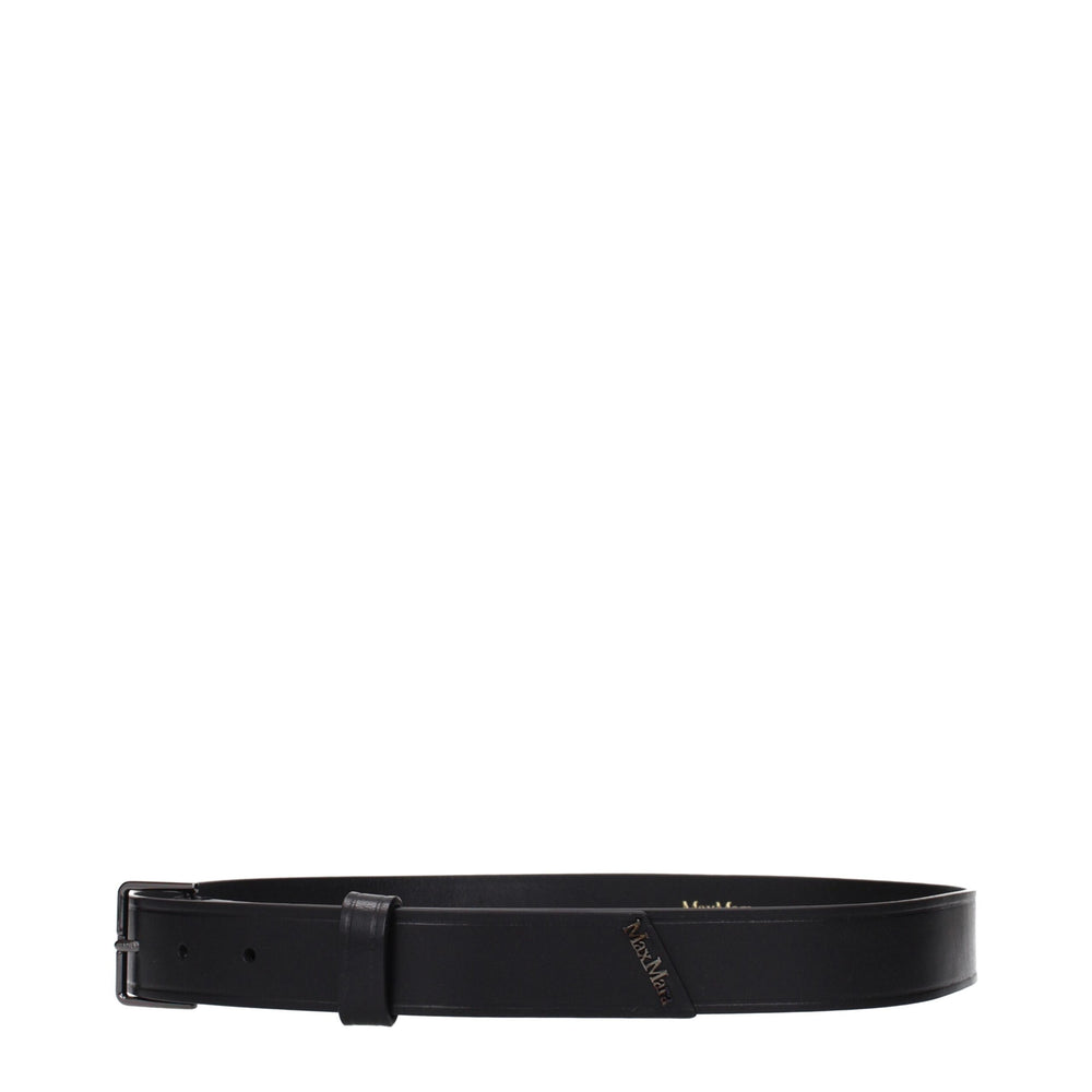 Max Mara Black Leather Regular Belt