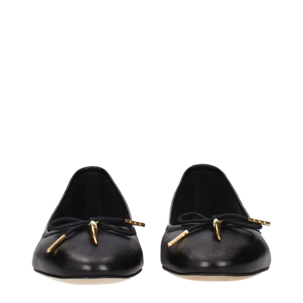 Chloé Black Leather Ballet Flats